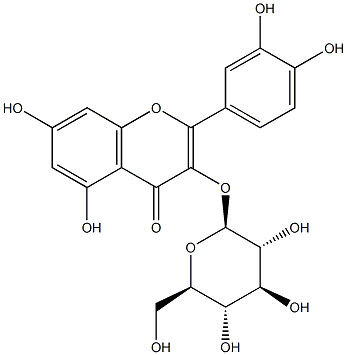 Quercetin 3-b-D-glucopyranoside Struktur