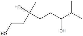 (3R)-3,7-Dimethyloctane-1,3,6-triol Struktur