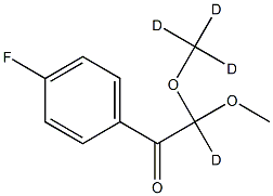 1-(4-Fluorophenyl)-2,2-dimethoxyethanone-d4 Struktur