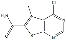 4-Chloro-5-methyl-thieno[2,3-d]pyrimidine-6-carboxylic acid amide Struktur