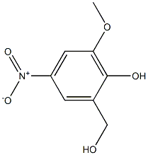 2-Hydroxymethyl-6-methoxy-4-nitro-phenol Struktur