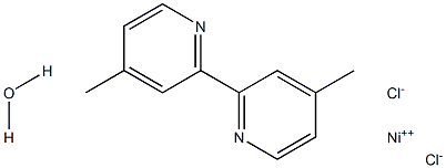 [4,4'-Dimethyl-2,2'-bipyridine]nickel(II) dichloride hydrate Struktur