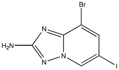 8-Bromo-6-iodo-[1,2,4]triazolo[1,5-a]pyridin-2-ylamine Struktur