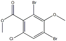 2,4-Dibromo-6-chloro-3-methoxy-benzoic acid methyl ester Struktur