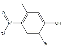 2-Bromo-5-iodo-4-nitro-phenol Struktur