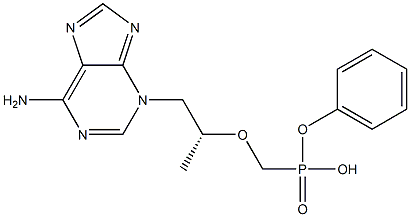 phenyl hydrogen ((((R)-1-(6-amino-3H-purin-3-yl)propan-2-yl)oxy)methyl)phosphonate Struktur