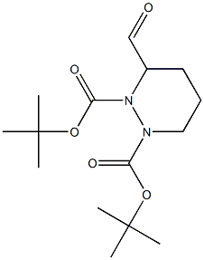 3-Formyl-tetrahydro-pyridazine-1,2-dicarboxylic acid di-tert-butyl ester Struktur