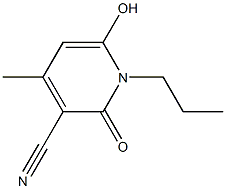 3-cyano-4-methyl-6-hydroxy-N-propylpyridone Struktur