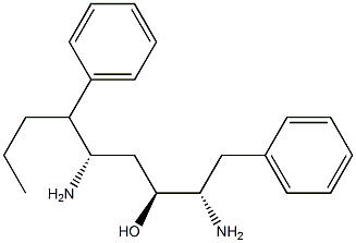 (2S,3S,5S)-2,5-diamino-3-hydroxy-1,6-diphenylnonane Struktur