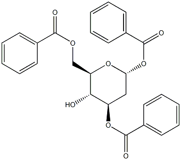 1,3,6-Tri-O-benzoyl-2-deoxy-a-D-glucopyranoside Struktur