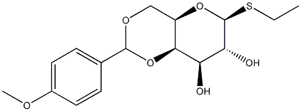 Ethyl4,6-O-(4-methoxybenzylidene)-b-D-thiogalactopyranoside Struktur