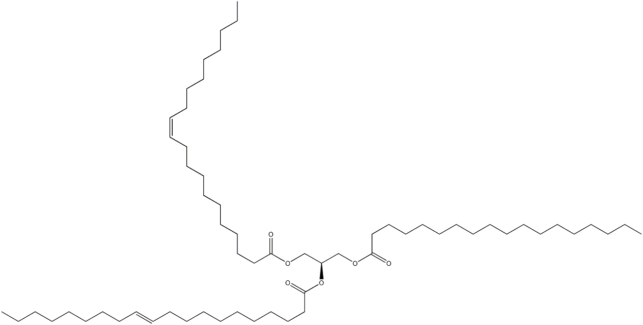 1-octadecanoyl-2,3-di-(11Z-eicosenoyl)-sn-glycerol Struktur