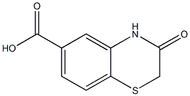 3,4-Dihydro-3-oxo-2H-1,4-benzothiazine-6-carboxylic acid Struktur