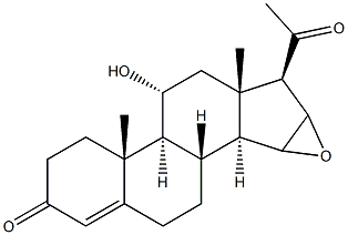 11ALPHA-HYDROXY-15,16-EPOXYPROGESTERONE Struktur