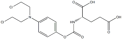 (4-(N,N-bis(2-chloroethyl)amino)phenoxycarbonyl)glutamic acid Struktur