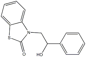 1-phenyl-2-(2--benzothiazolinon-3-yl)ethanol Struktur