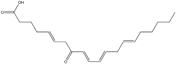 8-keto-5,9,11,14-eicosatetraenoic acid Struktur