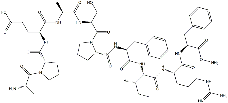 alanyl-prolyl-glutamyl-alanyl-seryl-prolyl-phenylalanyl-isoleucyl-arginyl-phenylalaninamine Struktur