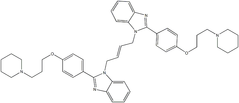 1,1'-(2-butene-1,4-diyl)bis(2-(4-(3-(1-piperidinyl)propoxy)phenyl)-1H-bnzimidazole) Struktur