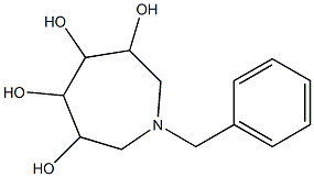 N-benzyl-3,4,5,6-tetrahydroxyazepane Struktur