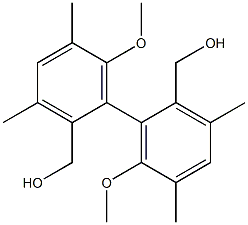 6,6'-dimethoxy-3,3',5,5'-tetramethylbiphenyl-2,2'-dimethanol Struktur