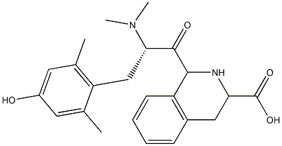 N,N-dimethyl-2',6'-dimethyltyrosyl-1,2,3,4-tetrahydro-3-isoquinolinecarboxylic acid Struktur