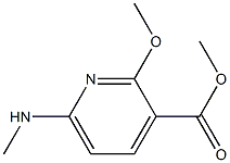 methyl 2-methoxy-6-methylaminopyridine-3-carboxylate Struktur