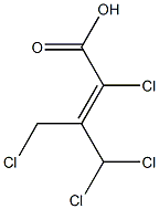 2,4,4-TRICHLORO-3-CHLOROMETHYLBUTENOICACID Struktur