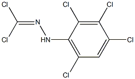 PHOSGENE(2,3,4,6-TETRACHLOROPHENYL)HYDRAZONE Struktur