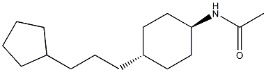 TRANS-N-ACETYL-4-(3-CYCLOPENTYLPROPYL)CYCLOHEXYLAMINE Struktur