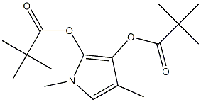 2,3-BUSTRIMETHYLACETOXYMETHYL-1-METHYLPYRROLE Struktur