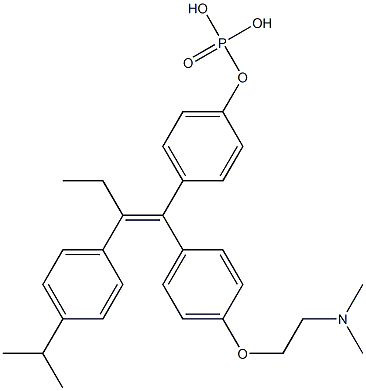 [4-[(E)-1-[4-(2-dimethylaminoethoxy)phenyl]-2-(4-propan-2-ylphenyl)but-1-enyl]phenoxy]phosphonic acid Struktur