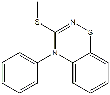 3-Methylthio-4-phenyl-4H-1,2,4-benzothiadiazin- Struktur