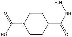 4-Hydrazinocarbonyl-piperidine-1-carboxylic acid Struktur