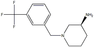 (3S)-1-[3-(trifluoromethyl)benzyl]piperidin-3-amine Struktur