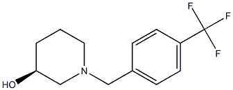 (3S)-1-[4-(trifluoromethyl)benzyl]piperidin-3-ol Struktur