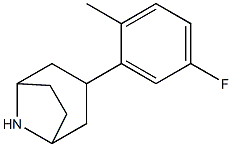 3-(5-fluoro-2-methylphenyl)-8-azabicyclo[3.2.1]octane Struktur