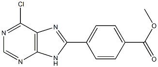 methyl 4-(6-chloro-9H-purin-8-yl)benzoate Struktur