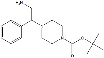 1-BOC-4-(2-AMINO-1-PHENYL-ETHYL)-PIPERAZINE Struktur