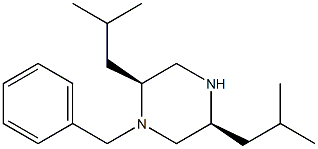 (2S,5S)-1-BENZYL-2-(2-METHYLPROPYL)-5-(2- METHYLPROPYL)PIPERAZINE Struktur