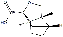 (1R,3AR,4R,6AR)-3A,6A-DIMETHYLHEXAHYDRO-1H-1,4-METHANOCYCLOPENTA[C]FURAN-1-CARBOXYLIC ACID Struktur