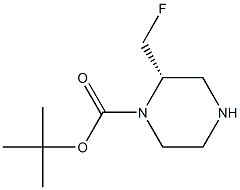 (S)-TERT-BUTYL 2-(FLUOROMETHYL)PIPERAZINE-1-CARBOXYLATE Struktur