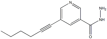 5-(HEX-1-YN-1-YL)PYRIDINE-3-CARBOXYLIC ACID HYDRAZIDE Struktur