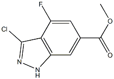 4-FLUORO-3-CHLORO-6-METHOXYCARBONYLINDAZOLE Struktur