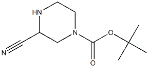 3-Cyano-piperazine-1-carboxylic acid tert-butyl ester Struktur