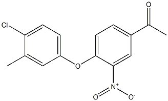 1-(4-(4-chloro-3-methylphenoxy)-3-nitrophenyl)ethanone Structure