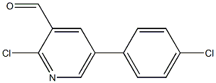 2-chloro-5-(4-chlorophenyl)pyridine-3-carbaldehyde Struktur