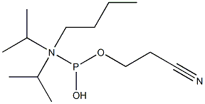 2-Cyanoethyl-n-butyl-N,N-diisopropylphosphoramidite Struktur