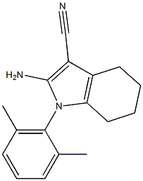 2-AMINO-1-(2,6-DIMETHYL-PHENYL)-4,5,6,7-TETRAHYDRO-1H-INDOLE-3-CARBONITRILE Struktur