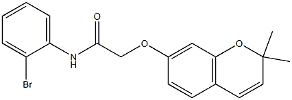 N1-(2-bromophenyl)-2-[(2,2-dimethyl-2H-chromen-7-yl)oxy]acetamide Struktur